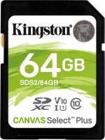Купити карта пам'яті Kingston SD Canvas Select Plus за ціною від 278 грн.
