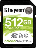 Купить карта памяти Kingston SD Canvas Select Plus (SDXC Canvas Select Plus 512Gb) по цене от 1583 грн.