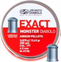 Купить пули и патроны JSB Exact Monster Diabolo 4.5 mm 0.87 g 200 pcs: цена от 286 грн.