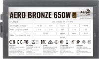 Купити блок живлення Aerocool Aero Bronze (650W) за ціною від 2523 грн.