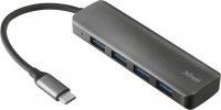 Купить картридер / USB-хаб Trust Halyx Aluminium USB-C to 4-Port USB-A  по цене от 1399 грн.