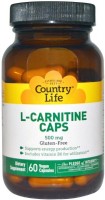 Купити спалювач жиру Country Life L-Carnitine 500 mg 60 cap  за ціною від 1366 грн.