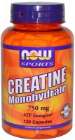 Купити креатин Now Creatine Monohydrate 750 mg (120 cap) за ціною від 530 грн.