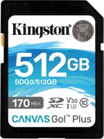 Купити карта пам'яті Kingston SDXC Canvas Go! Plus (512Gb) за ціною від 1774 грн.