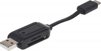 Купити кардридер / USB-хаб MANHATTAN USB-C/A Combo Multi-Card Reader  за ціною від 149 грн.