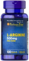Купить аминокислоты Puritans Pride L-Arginine 500 mg (100 cap) по цене от 305 грн.