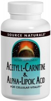 Купить спалювач жиру Source Naturals Acetyl L-Carnitine/Alpha-Lipoic Acid 650 mg 60 tab: цена от 1168 грн.