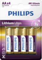 Купити акумулятор / батарейка Philips Ultra Lithium 4xAA  за ціною від 329 грн.