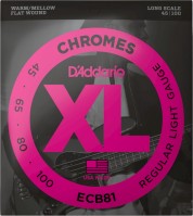 Купить струни DAddario XL Chromes Bass Flat Wound 45-100: цена от 2275 грн.