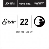 Купить струни Elixir Acoustic Nanoweb Phosphor Bronze Single 22: цена от 255 грн.