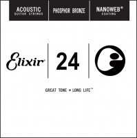 Купити струни Elixir Acoustic Nanoweb Phosphor Bronze Single 24  за ціною від 265 грн.