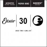 Купити струни Elixir Acoustic Nanoweb Phosphor Bronze Single 30  за ціною від 245 грн.