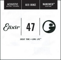 Купити струни Elixir Acoustic Nanoweb 80/20 Bronze Single 47  за ціною від 209 грн.