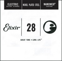 Купити струни Elixir Electric Nanoweb Nickel Plated Steel Single 28  за ціною від 260 грн.