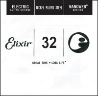 Купити струни Elixir Electric Nanoweb Nickel Plated Steel Single 32  за ціною від 220 грн.