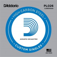 Купити струни DAddario Single Plain Steel 026  за ціною від 50 грн.