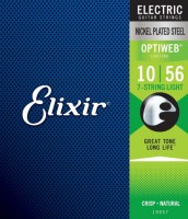 Купить струны Elixir Electric 7-String Optiweb Light 10-56  по цене от 922 грн.