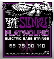 Купить струны Ernie Ball Slinky Flatwound Bass 55-110: цена от 2345 грн.