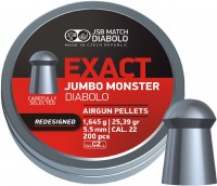 Купить кулі й патрони JSB Exact Jumbo Monster Diabolo Redesigned 5.5 mm 1.645 g 200 pcs: цена от 419 грн.
