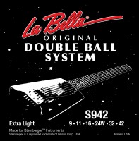 Купить струни La Bella Double Ball Steinberger 9-42: цена от 991 грн.