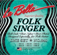 Купити струни La Bella Folksinger Silver Nylon 840  за ціною від 474 грн.