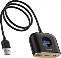 Купити кардридер / USB-хаб BASEUS Square Round 4 in 1 USB HUB Adapter  за ціною від 290 грн.