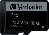 Купити карта пам'яті Verbatim Pro U3 microSD за ціною від 299 грн.
