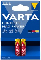 Купити акумулятор / батарейка Varta LongLife Max Power 2xAAA  за ціною від 134 грн.