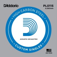 Купити струни DAddario Single Plain Steel 0115  за ціною від 48 грн.