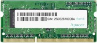 Купить оперативная память Apacer DV DDR3 SO-DIMM 1x4Gb (DV.04G2K.HAM) по цене от 563 грн.