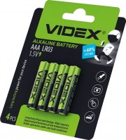 Купить аккумулятор / батарейка Videx 4xAAA Alkaline  по цене от 38 грн.