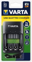 Купити зарядка для акумуляторної батарейки Varta Value USB Quattro Charger  за ціною від 731 грн.