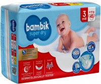 Купить подгузники Bambik Super Dry Diapers 3 по цене от 241 грн.