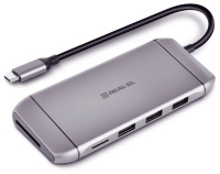 Купити кардридер / USB-хаб REAL-EL CQ-900  за ціною від 1704 грн.
