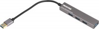 Купити кардридер / USB-хаб Maxxter HU3A-4P-02  за ціною від 321 грн.