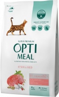 Купить корм для кошек Optimeal Adult Sterilised with Beef 4 kg  по цене от 797 грн.
