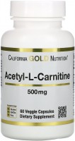 Купить сжигатель жира California Gold Nutrition Acetyl-L-Carnitine 500 mg 60 cap  по цене от 971 грн.