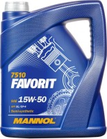 Купити моторне мастило Mannol Favorite 15W-50 5L  за ціною від 459 грн.