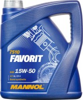 Купити моторне мастило Mannol Favorite 15W-50 4L  за ціною від 714 грн.