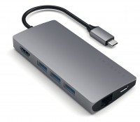 Купити кардридер / USB-хаб Satechi Type-C Multi-Port Adapter 4K with Ethernet V2  за ціною від 3419 грн.