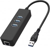 Купить картридер / USB-хаб Dynamode USB3.0-Type-A-RJ45-HUB3  по цене от 435 грн.