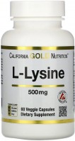 Купити амінокислоти California Gold Nutrition L-Lysine 500 mg (60 cap) за ціною від 649 грн.