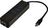 Купить картридер / USB-хаб Dynamode USB3.1-TypeC-RJ45-HUB3  по цене от 424 грн.