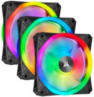 Купить система охолодження Corsair iCUE QL120 RGB 120mm PWM Triple Fan: цена от 3152 грн.