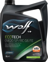 Купить моторное масло WOLF Ecotech 0W-20 SP/RC G6 FE 5L  по цене от 2543 грн.