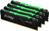 Купить оперативная память Kingston Fury Beast RGB DDR4 4x16Gb по цене от 13600 грн.