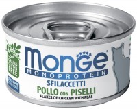 Купити корм для кішок Monge Canned Monoprotein Pollo con Piselli 80 g  за ціною від 70 грн.