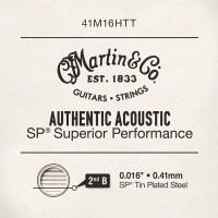 Купить струны Martin Authentic Acoustic Plain Steel String 16  по цене от 38 грн.