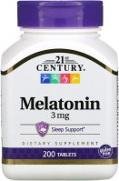 Купити амінокислоти 21st Century Melatonin 3 mg (200 tab) за ціною від 546 грн.