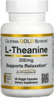 Купить аминокислоты California Gold Nutrition L-Theanine 200 mg (60 cap) по цене от 1665 грн.